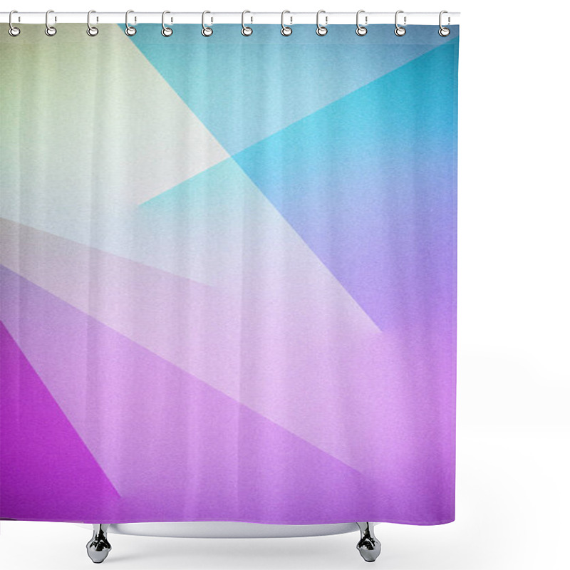 Personality  Vertical Abstract Background Featuring A Gradient Of Teal, Purple, And Lavender Hues With Grainy Texture And Geometric Shapes, Ideal For Banners, Wallpapers, And Digital Art Shower Curtains