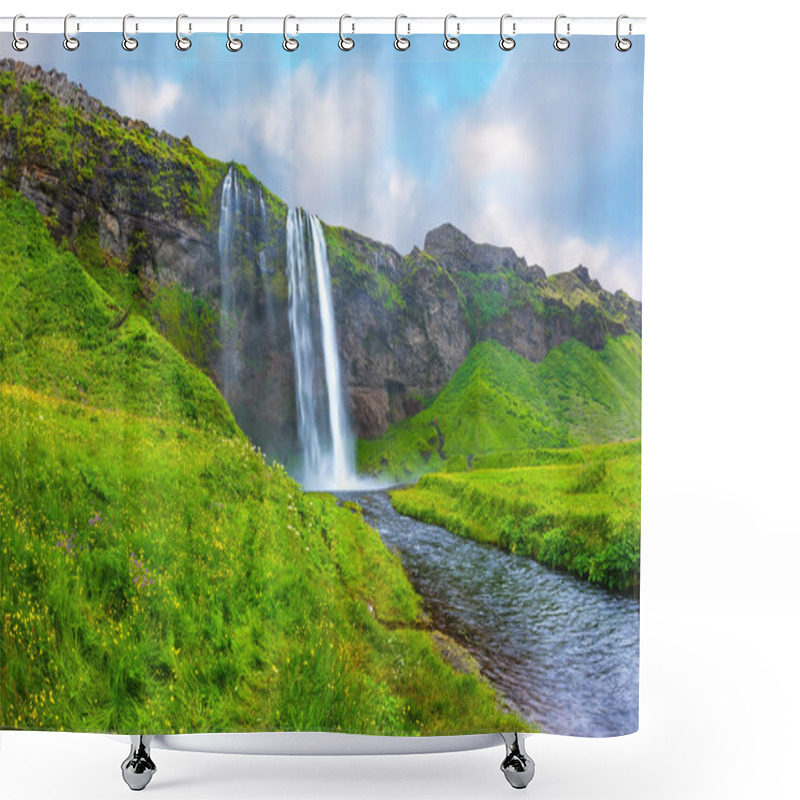 Personality  Seljalandsfoss Waterfall, Iceland Shower Curtains