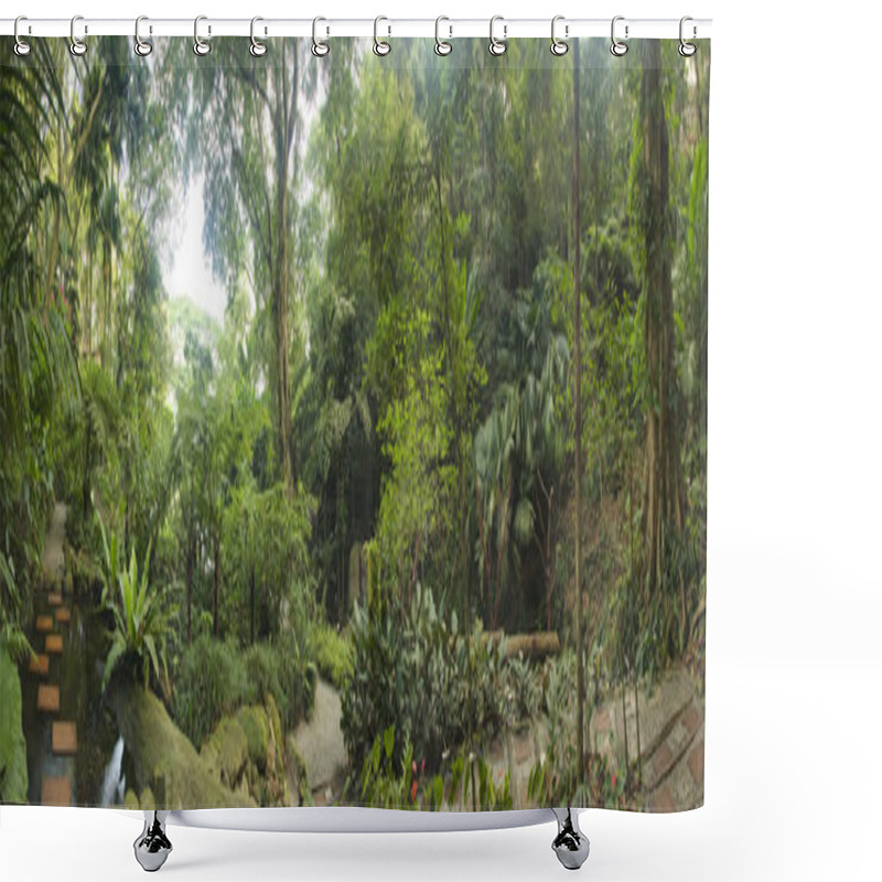 Personality  Tropical Garden, Malaysia Shower Curtains