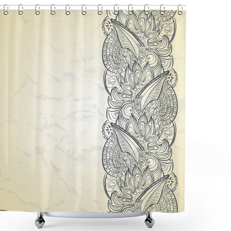 Personality  Oriental Paisley Border Shower Curtains