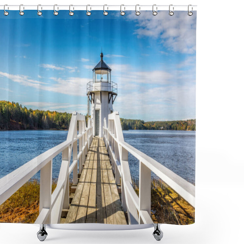 Personality  The Doubling Point Lighhouse, Kennebec River, Arrowsic, Maine Shower Curtains