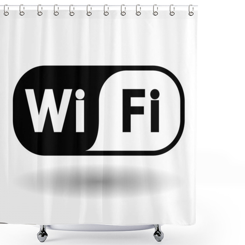 Personality  Wireless Network Symbol Shower Curtains