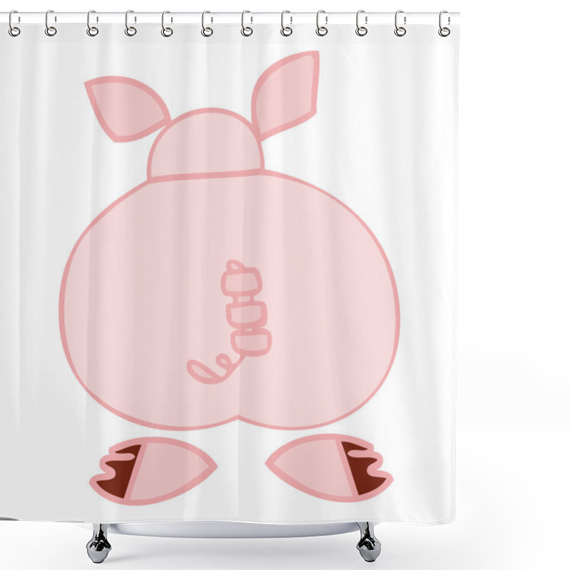 Personality  Funny Pig. Shower Curtains