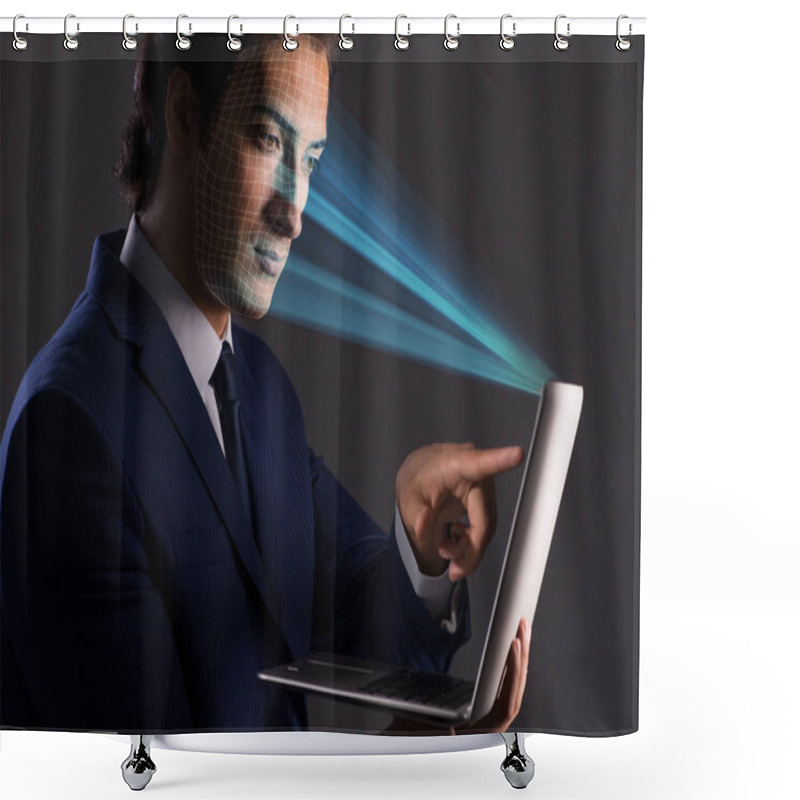 Personality  Concept Of Face Recognition Software And Hardware Shower Curtains