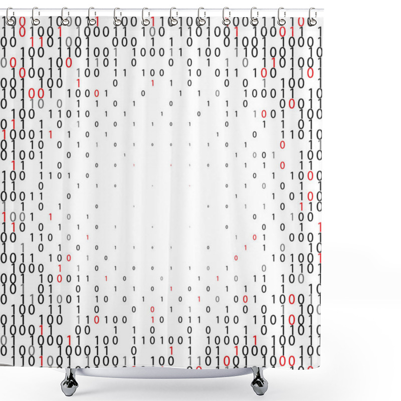 Personality  Abstract Binary Code Technology Background. Shower Curtains