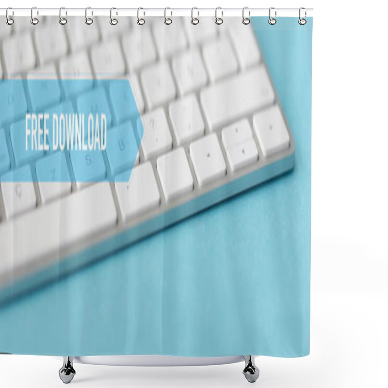 Personality  TECHNOLOGY CONCEPT BANNER Shower Curtains