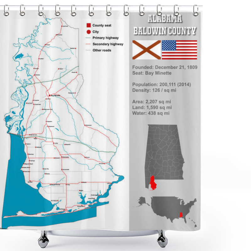 Personality  Baldwin County In Alabama Shower Curtains