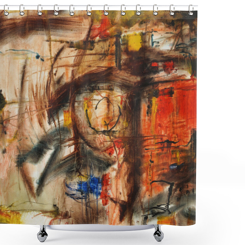 Personality  Abstract Oil Painting Shower Curtains