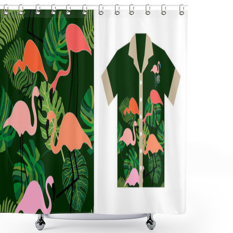 Personality  Tropical Forest. Hawaiian Shirt Design. Shower Curtains