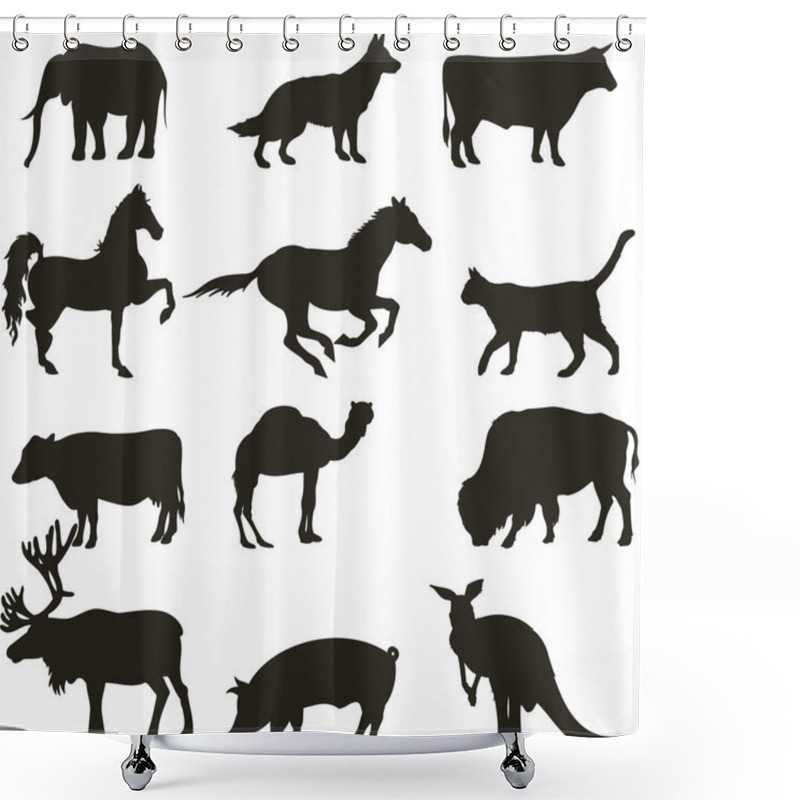 Personality  Vector Animals Shower Curtains