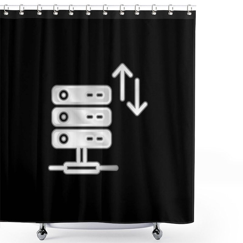 Personality  Bandwidth Silver Plated Metallic Icon Shower Curtains