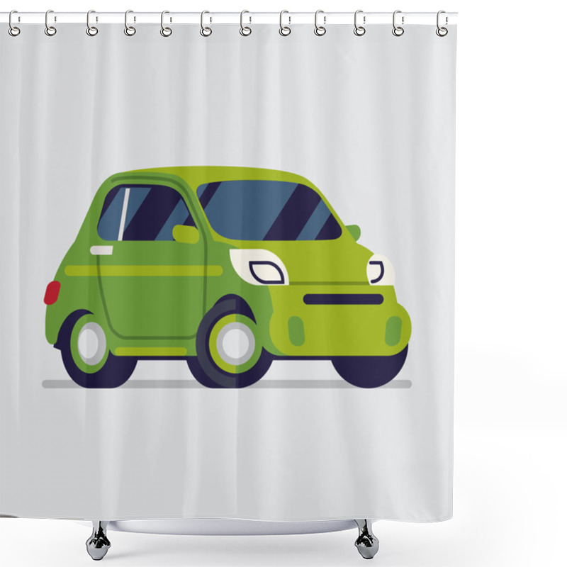 Personality  Green Subcompact City Microcar Shower Curtains