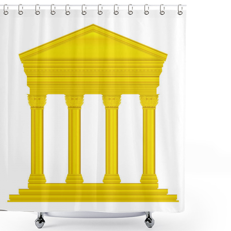 Personality  Gold Corinthian Temple Shower Curtains