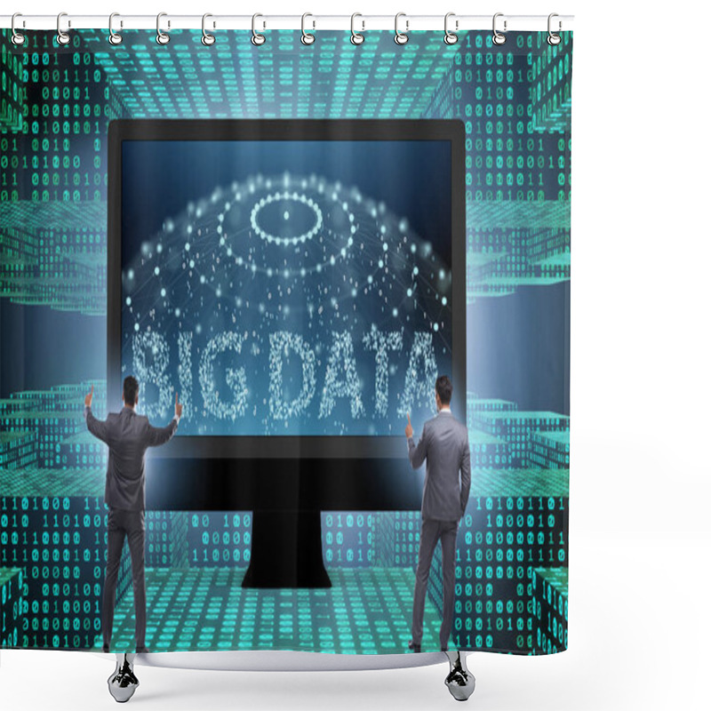 Personality  Big Data Concept With Data Mining Analyst Shower Curtains