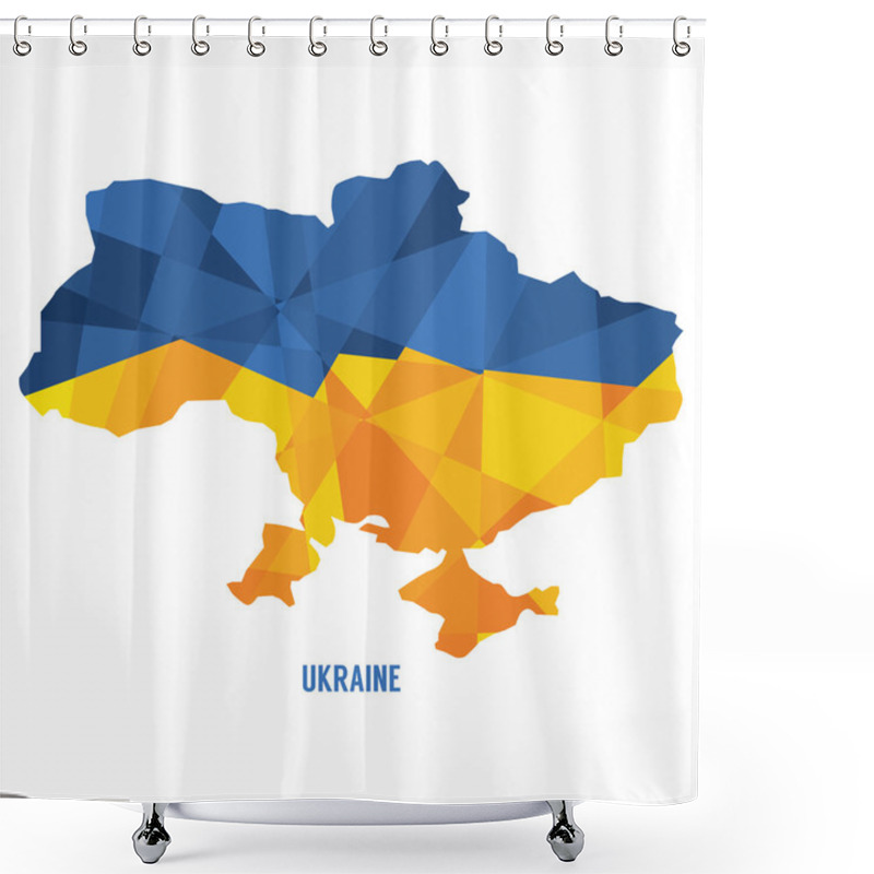 Personality  Map Of Ukraine Vector Illustration Shower Curtains