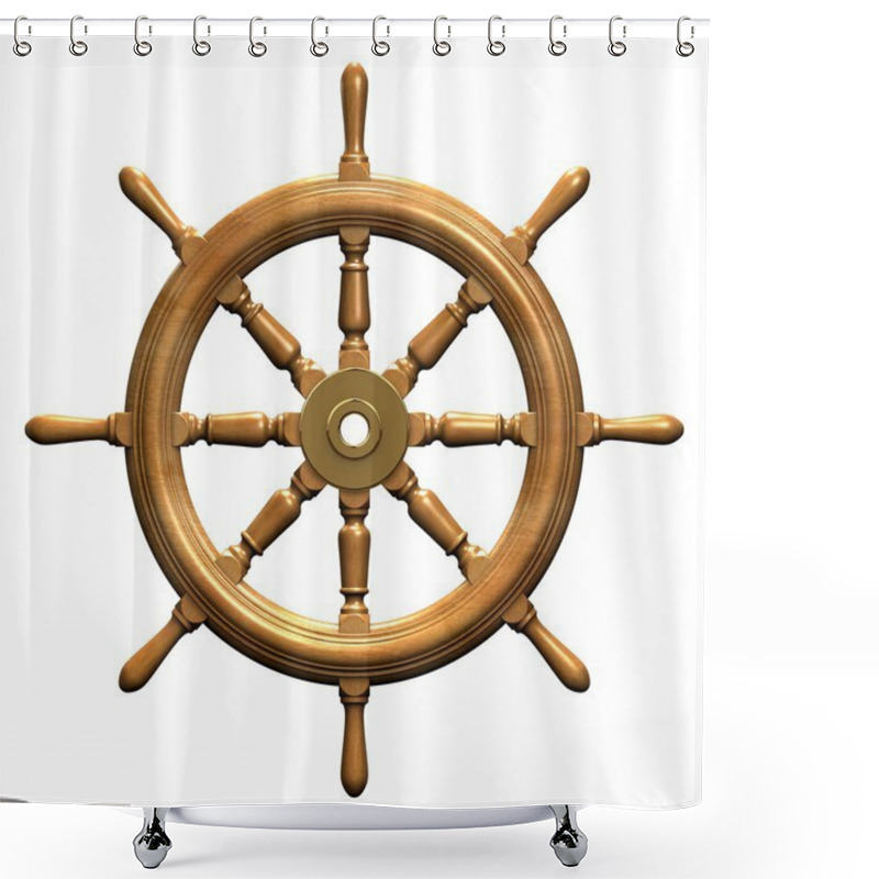 Personality  Ships Wheel Shower Curtains