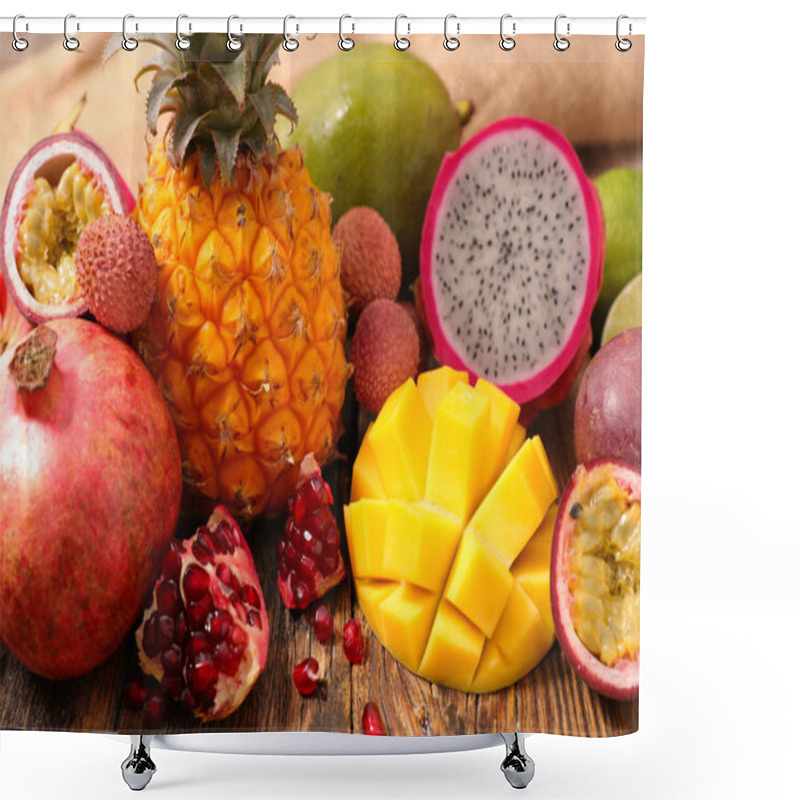 Personality  Assorted Tropical Fruits Shower Curtains