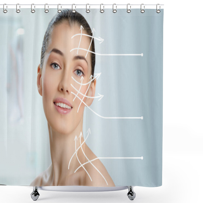 Personality  Healthy Face Shower Curtains