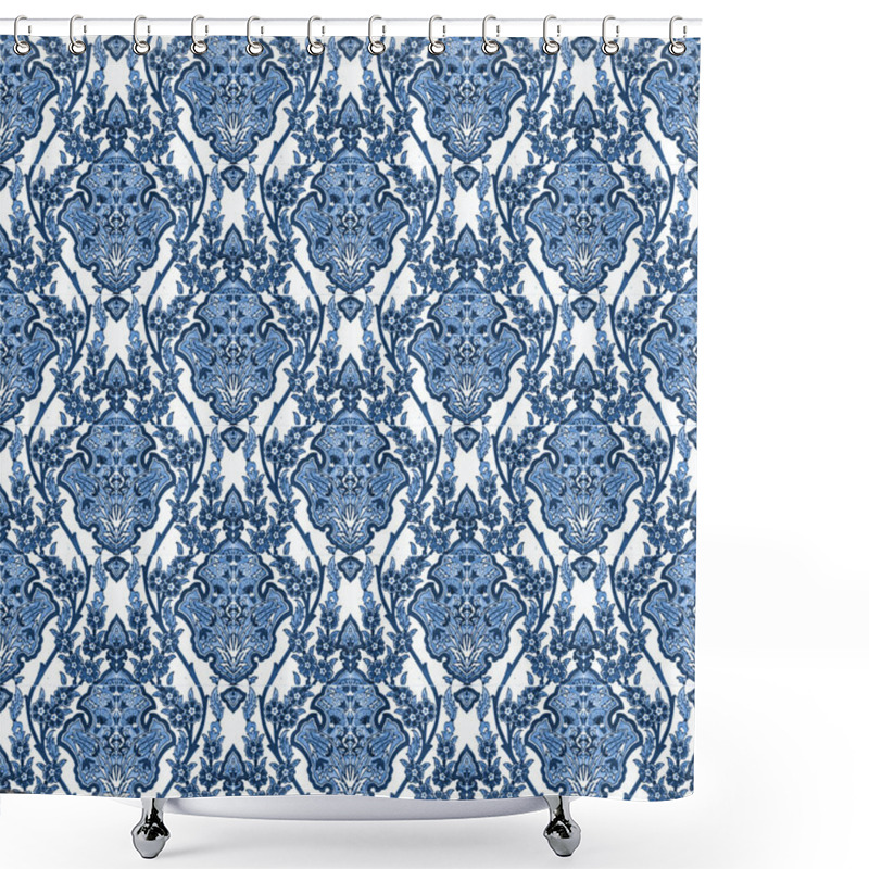 Personality  Iznik Tile Pattern Shower Curtains