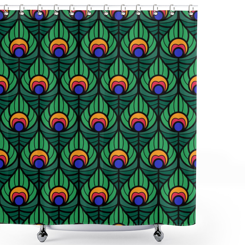 Personality  Peacock Feather Background Shower Curtains