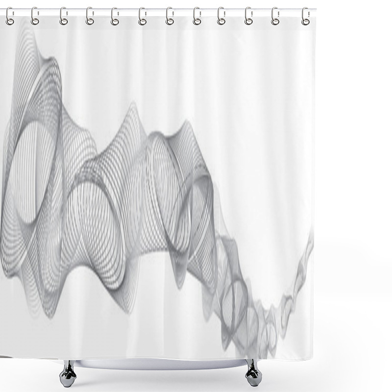 Personality  Swirling Lines Shower Curtains