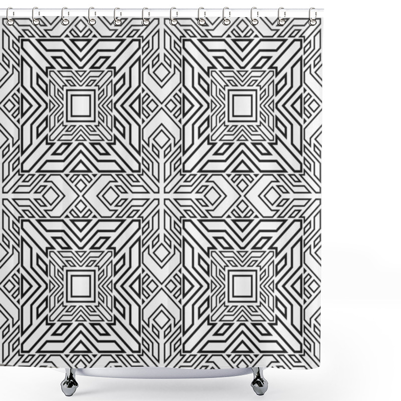 Personality  Seamless Geometrical Abstract Background. A Simple Modern Fashionable Pattern For Design Of The Card, The Poster, A Flyer, A Cover. Vector Illustration. Shower Curtains