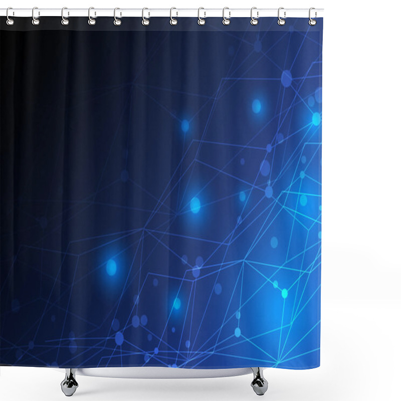 Personality  Abstract Network Concept Design Shower Curtains