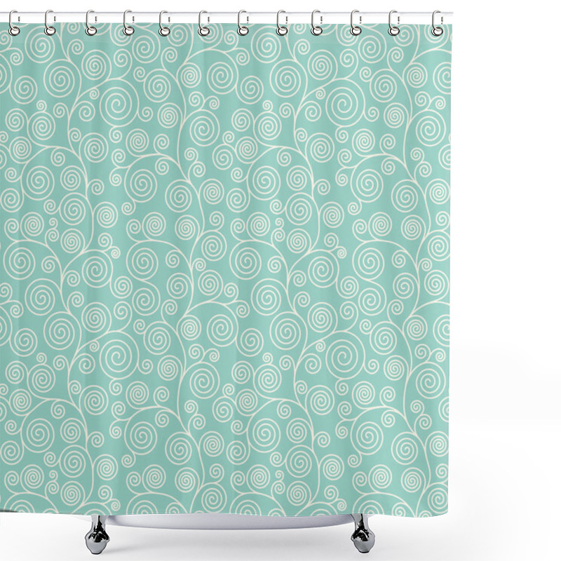 Personality  Seamless Pattern With Curvy Spirals Shower Curtains