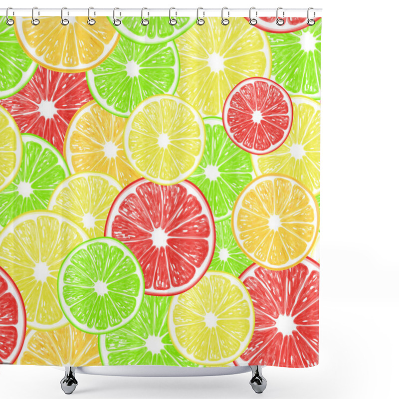 Personality  Citrus Fruit Slices Pattern Shower Curtains