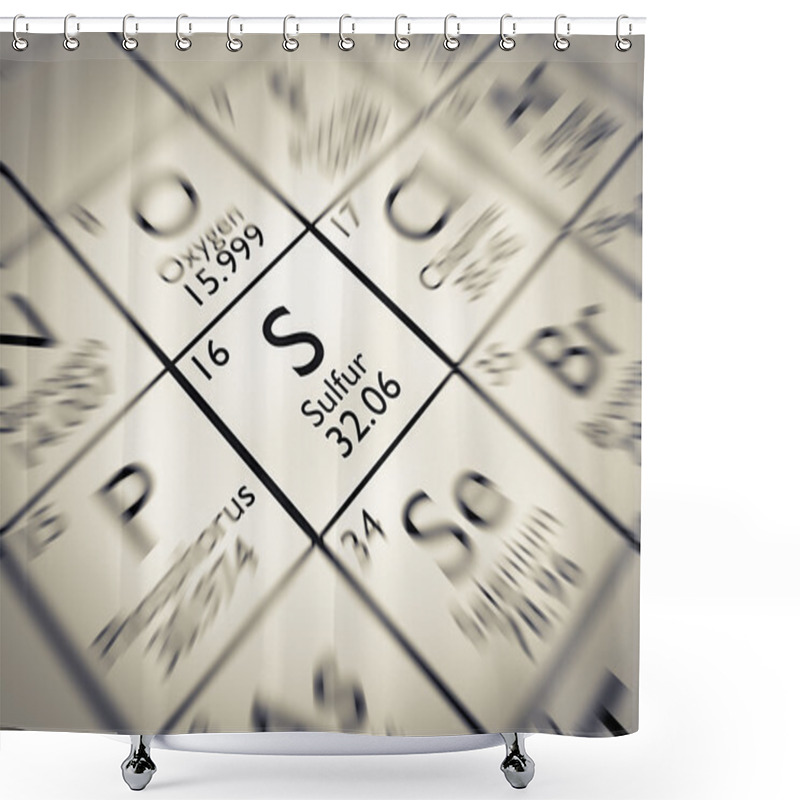 Personality  Focus On Sulfur Chemical Element Shower Curtains