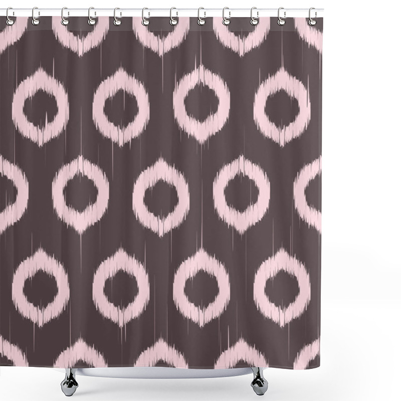 Personality  Vector Seamless Ikat Pattern Shower Curtains