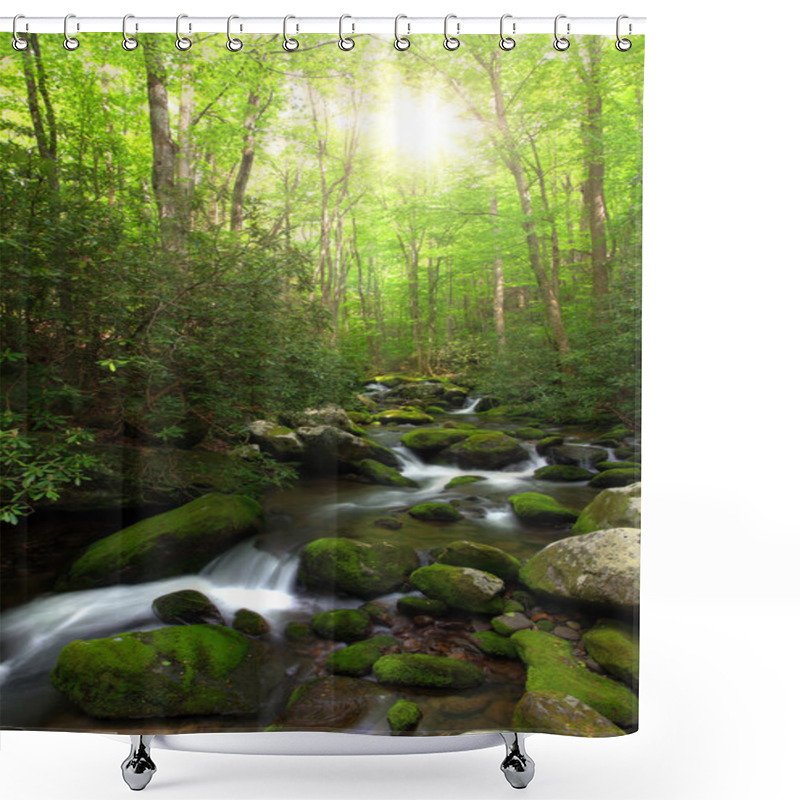 Personality  Sunlight Over Creek Shower Curtains