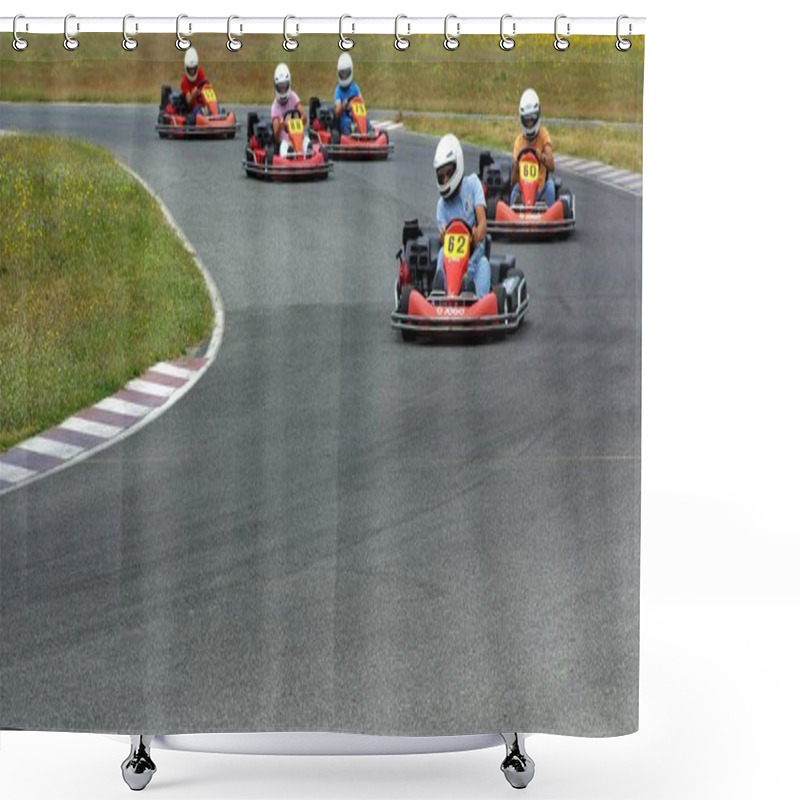 Personality  Cars Of Kart Shower Curtains