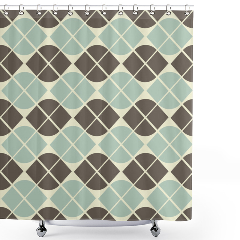 Personality  Vector Geometric Background, Neutral Abstract Seamless Pattern. Shower Curtains