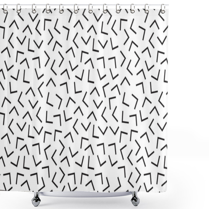 Personality  Memphis Abstract Pattern On White Background. Eps10 Vector Shower Curtains