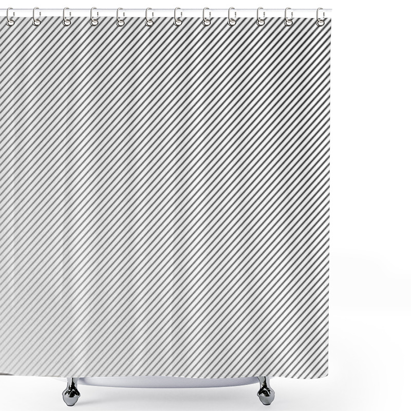 Personality  Slanting Oblique Geometric Pattern.  Shower Curtains