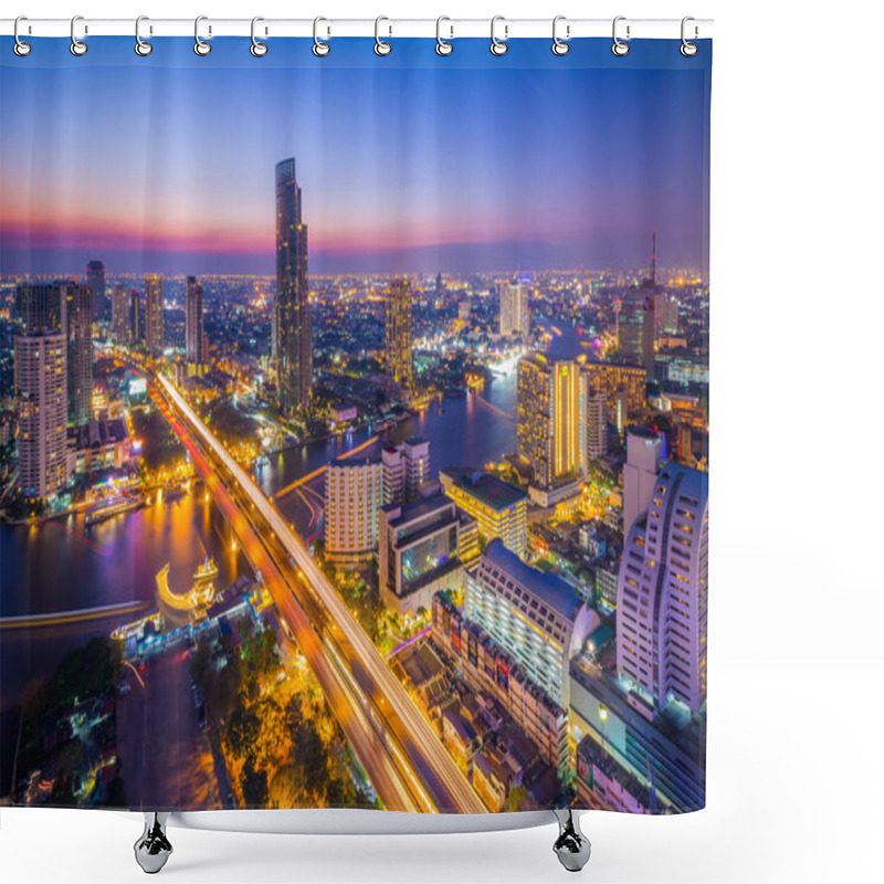 Personality  Bangkok City View From Above, Thailand. Shower Curtains