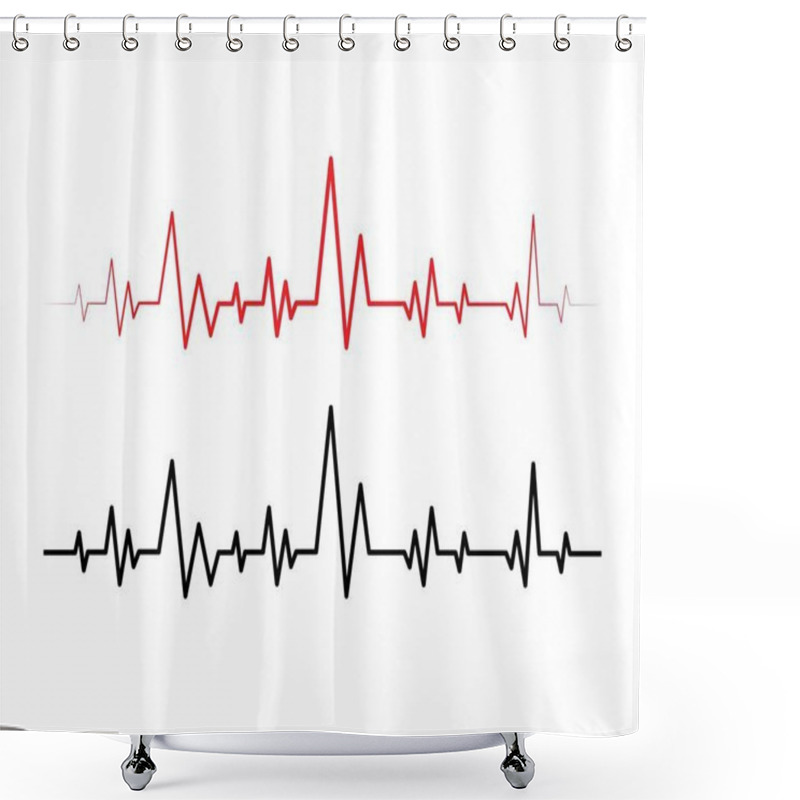 Personality  Pulse Line Ilustration Vector  Shower Curtains