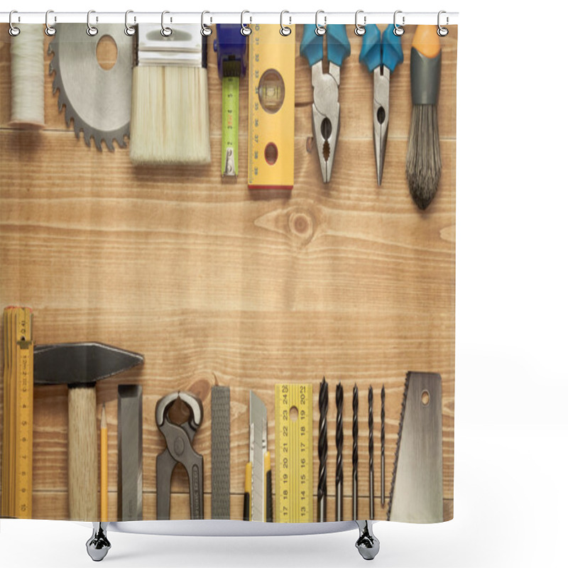 Personality  Wood Working Shower Curtains