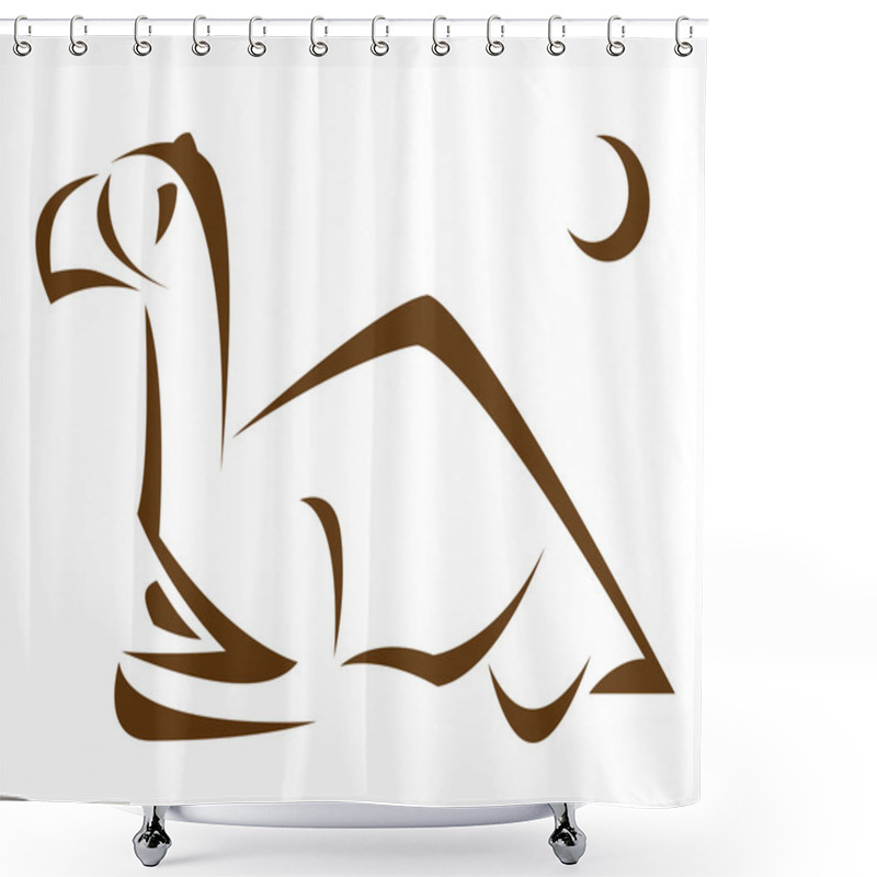 Personality  Vector Image Of An Camel Shower Curtains