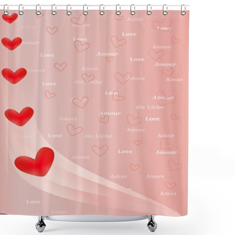 Personality  Love Background Shower Curtains