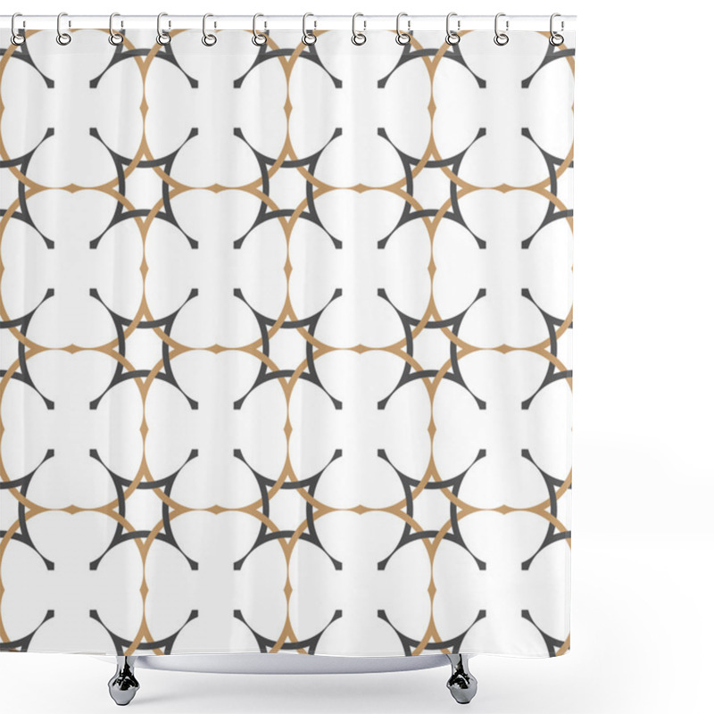 Personality  Delicate Pattern With Stylized Stars Shower Curtains