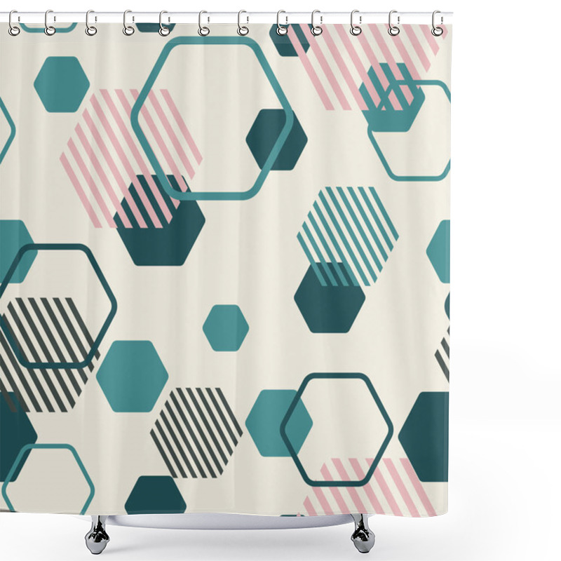 Personality  Abstract Geometric Pattern. Memphis. Seamless Shower Curtains