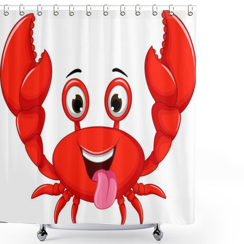 Personality  Funny Cartoon Crab Shower Curtains