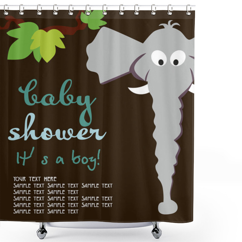 Personality  Baby Shower Card Shower Curtains