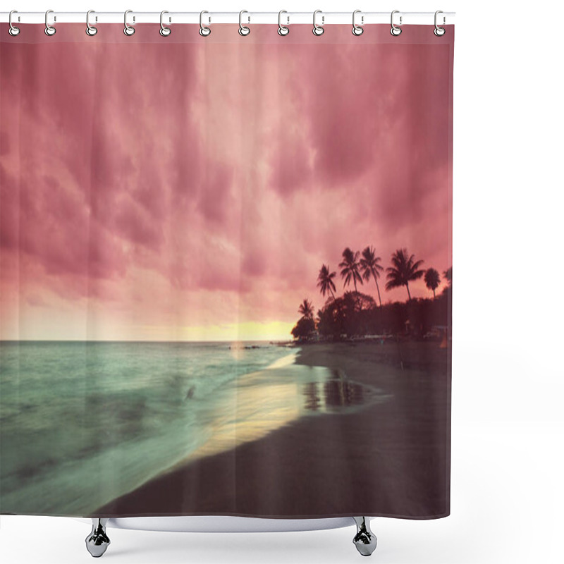 Personality  Hawaiian Beach Shower Curtains