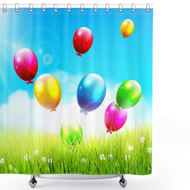 Personality  Balloons Shower Curtains