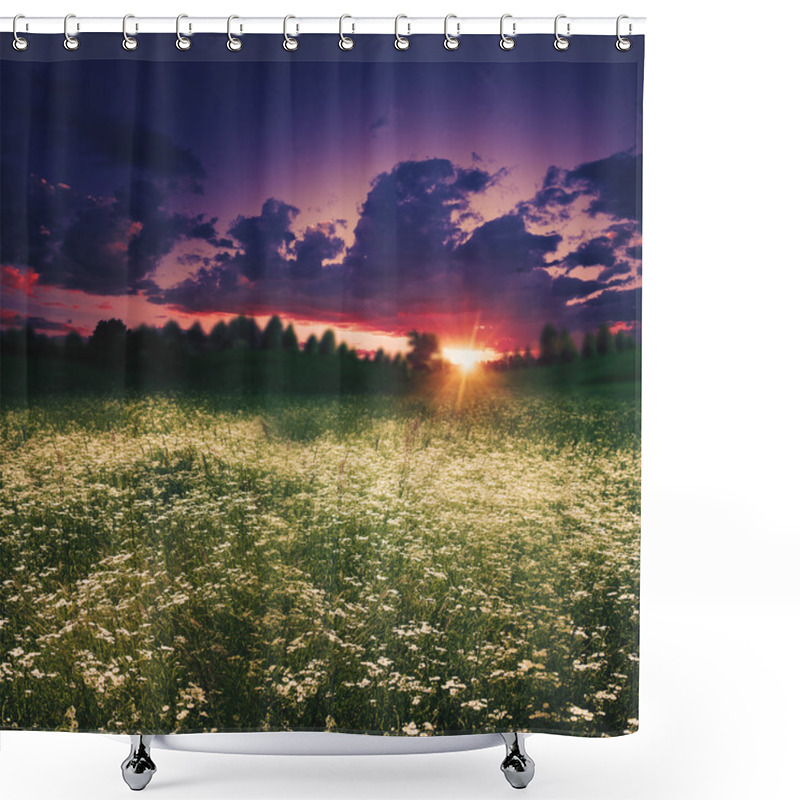 Personality  Summer Meadow On The Dusk Shower Curtains