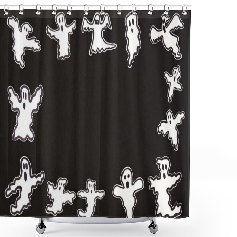 Personality  Halloween Frame Ghost  Horizontal Shower Curtains