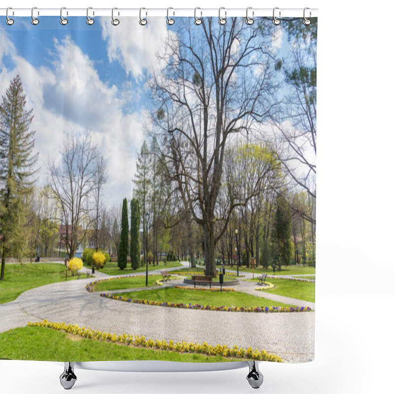 Personality  View Of Kopczynski Park In Wisla In Poland Shower Curtains